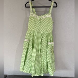 Lindy Bop Green Gingham Dress